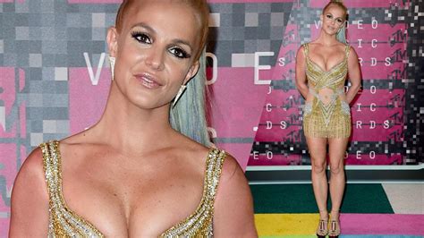 Britney Spears Shows Off Slim Figure And Sexy Abs In Glittering Metallic Dress At Mtv Video