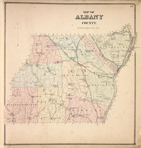 Map Of Albany County Nypl Digital Collections