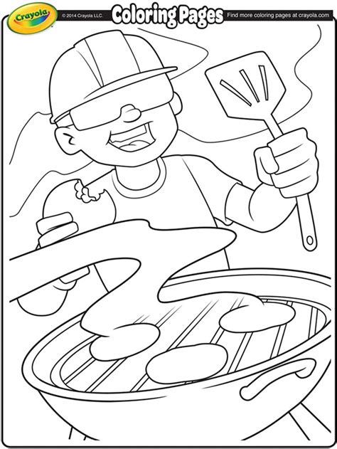 In this pages, you will find animals coloring pages : Grillin' Some Burgers! Coloring Page | crayola.com