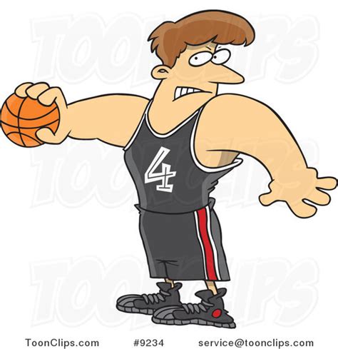 Cartoon Basketball Guy 9234 By Ron Leishman