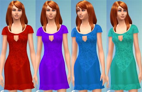 Flower Dress At Darkiie Sims4 Sims 4 Updates
