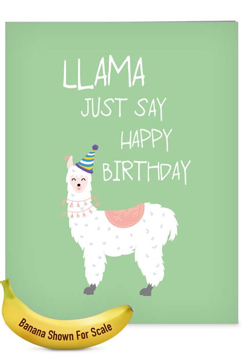 Take a look at the following ideas of what to write in a birthday card and uplift your card so that it does not go unnoticed amidst the crowd. Llama Just Say: Stylish Birthday Over-sized Paper Greeting ...