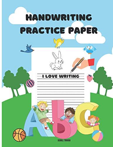Handwriting Practice Paper Composition Notebook With Blank Handwriting