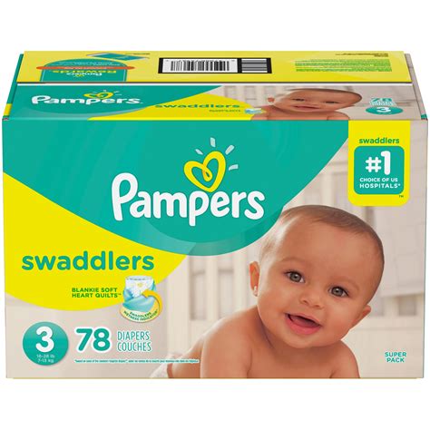 Pampers Swaddlers Diapers Super Pack Size 3 78 Count Walmart Com