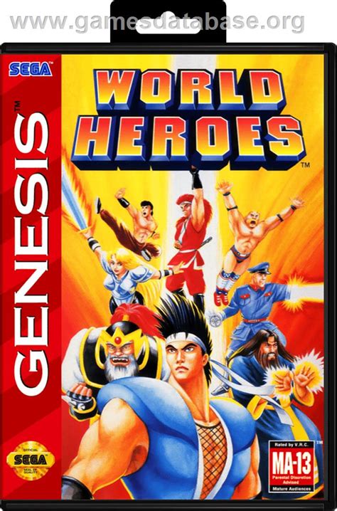 World Heroes Sega Genesis Artwork Box
