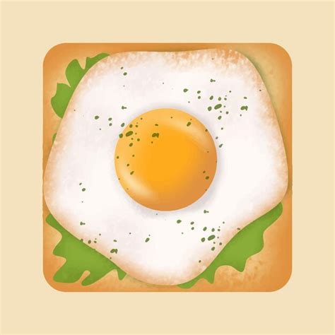 Premium Vector Vector Fried Egg Breakfast Sandwich