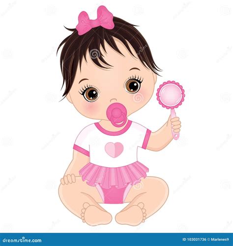 Baby Girl Scrap Background Vector Illustration