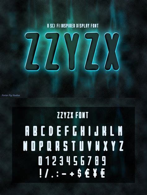 Zzyzx Sci Fi Inspired Display Font By Porter Fig On Creativemarket New