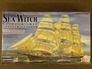 Vintage Lindberg Clipper Ship Sea Witch 813 New Scale Model 1 96 1979