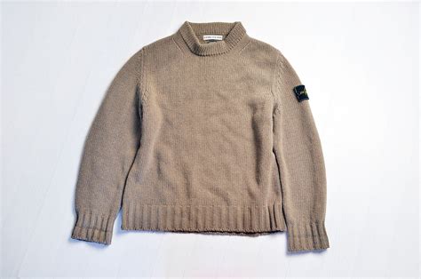 Vintage Stone Island Khakiolive Knit Jumpersweater Cmbk