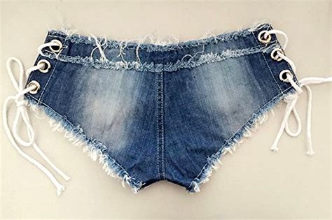 Yollmart Women Sexy Cut Off Low Waist Denim Jeans Shorts Mini Hot Pants