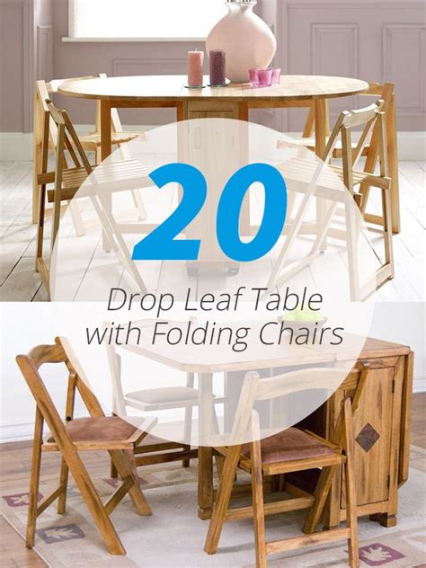 Yes, white folding chairs can be. 20 Drop Leaf Table with Folding Chairs | Home Design Lover