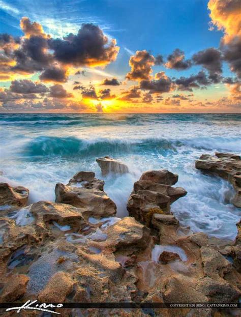 Ocean Sunrise Carlin Park Jupiter Florida Hdr Photography By Captain Kimo