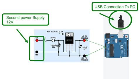 Usb And Lm7805 Both To Power Arduino Arduino Stack Exchange