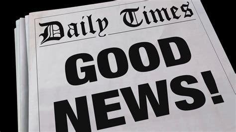 Good News Announcement Spinning Newspaper Headline 3 D Animation Motion