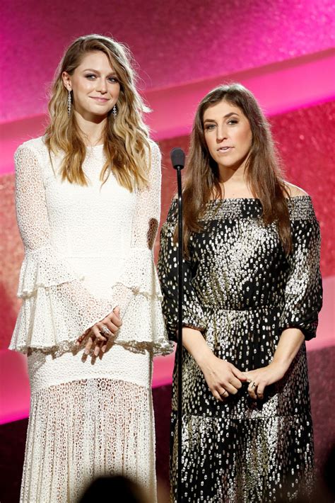 Melissa Benoist And Mayim Bialik At 1st Annual Marie Claire Young Women