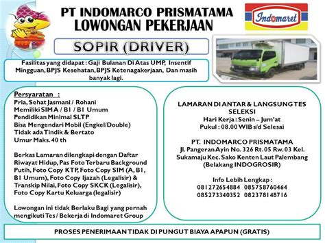 Ketika anda menginginkan sebuah pekerjaan maka yang perlu anda. Informasi Lowongan Kerja Indomaret Palembang, Bengkulu, dan Jambi - Retail Company - Palembang ...