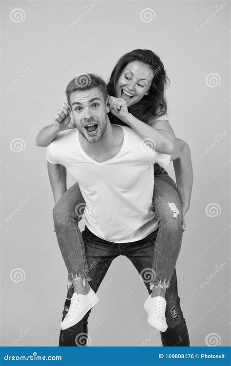 Going Crazy Together Woman And Handsome Man Crazy Mood Couple Crazy