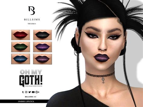 The Sims Resource Oh My Goth Ombre Lipstick Ombre Lipstick Sims