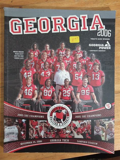 Georgia Bulldogs Game Program November 252006 Bulldog Game Georgia