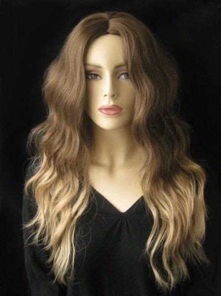 Dip Dye Two Tone Chocolate Brown And Honey Blonde Wig Genevieve