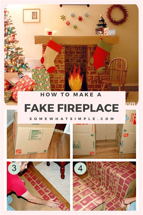 Diy Faux Cardboard Fireplace Easy Instructions