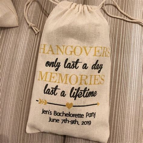 Hangover Kit Bag Bachelorette Party Favor Personalize Etsy Hangover Kit Bags Kit Bag