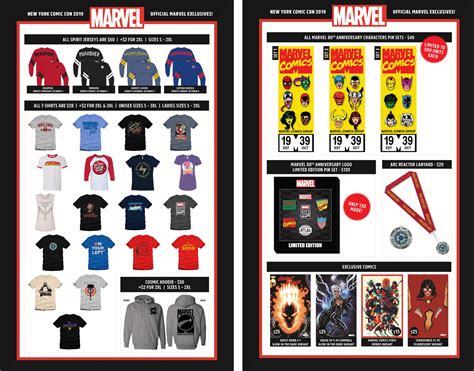 Marvel Reveals Official Exclusive Merchandise For New York Comic Con