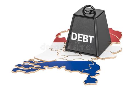 netherlands national debt or budget deficit financial crisis co stock illustration