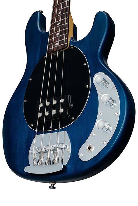Sterling Sub Series Ray 4 Bass Guitartransparent Blue Satin Reverb
