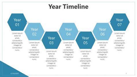 Yearly Powerpoint Timeline Free Powerpoint Template