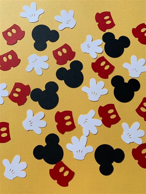 Mickey Mouse Party Confetti Confetti Mickey Mouse Inspired Etsy