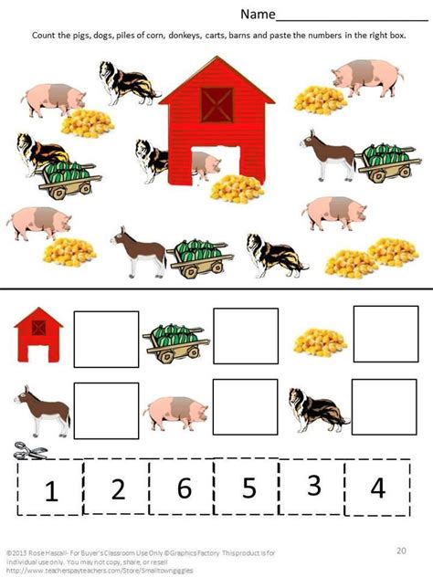 Farm Animals Preschool Worksheets