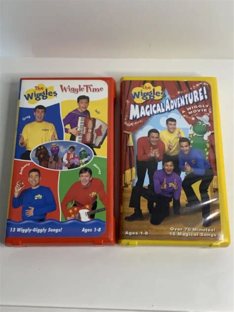 The Wiggles Vhs Lot Of 2 Wiggle Time And Magical Adventure 1350