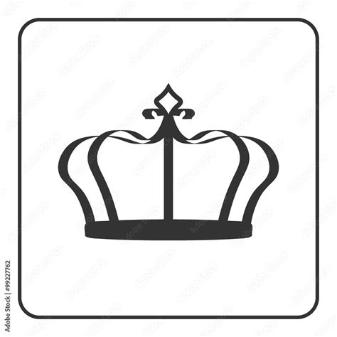 Crown Icon Symbol Of Royal Power And Authority Emperor Sign Design