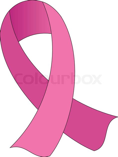 Pink Hope Awareness Ribbon Stock Vector Colourbox