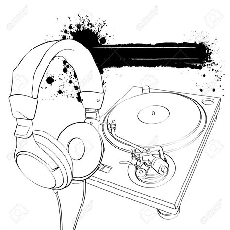 Dj Turntable Coloring Pages Coloring Pages