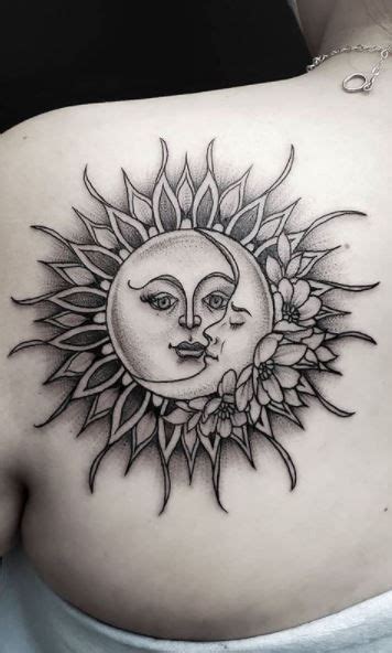 Sun And Moon Tattoo Sun Tattoos Moon Sun Tattoo Sun Tattoo Designs