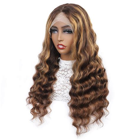 Highlight Loose Deep Lace Front Wig 150 Density Human Hair Wig Glueless