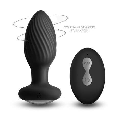 Renegade Alpine Remote Control Gyrating Textured Butt Plug Black Sex Toys At Adult Empire