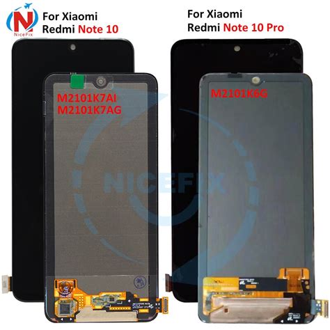 Original For Xiaomi Redmi Note 10 Pro Lcd With Frame Touch Screen