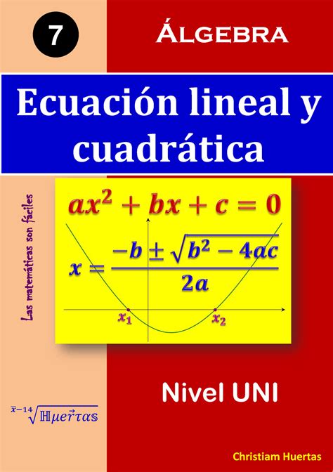 07 Ecuación Lineal Y Cuadrática Algebra Unsaac Studocu