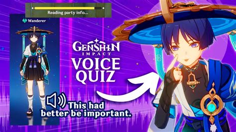 Guess Genshin Impact Characters By Voicelines Quiz Youtube
