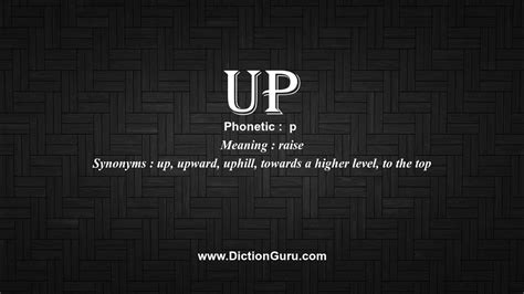 How To Pronounce Up With Meaning Phonetic Synonyms And Sentence
