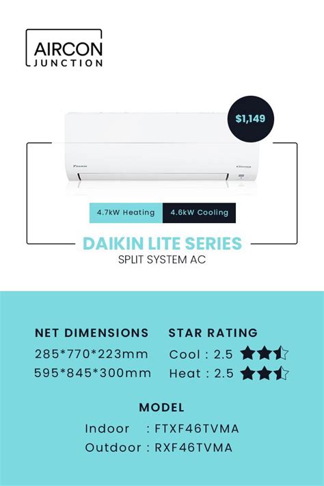 Daikin Lite Series Ftxf T Split System Air Conditioning System