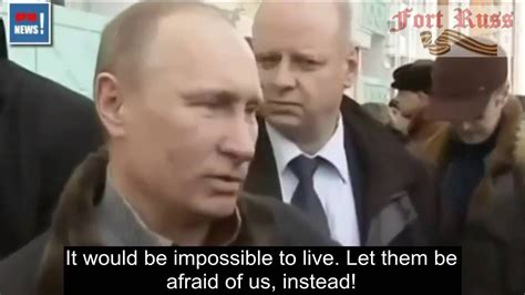Putin On The Fear Of Being Assassinated Youtube