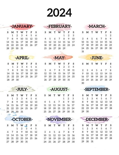 Calendar 2024 Printable One Page 2023 2024 Monthly School Academic