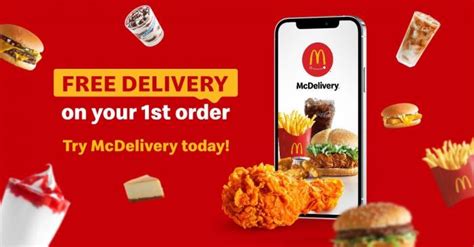 Mcdonalds Mcdelivery Free Delivery On First Order Promotion