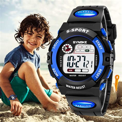 Tsv Kids Digital Watch Boys Girls Sports Waterproof Watches With Alarm