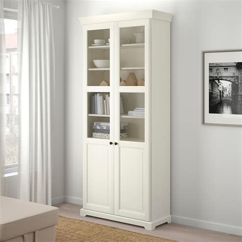 Liatorp Bookcase With Glass Doors White 37 34x84 14 Ikea